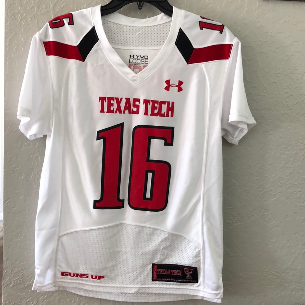 Under Armour Texas Tech White and Red Jersey